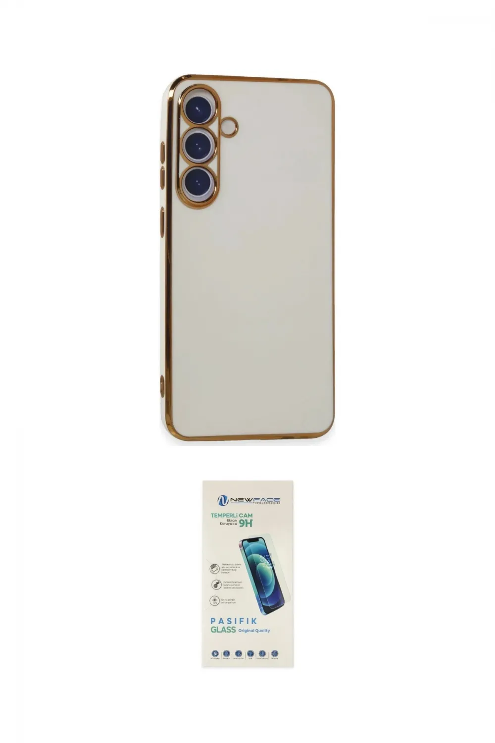 ieg™ Galaxy S24 Plus Kılıf Yankı Serisi - Şeffaf Pasifik Cam Ekran Koruyucu