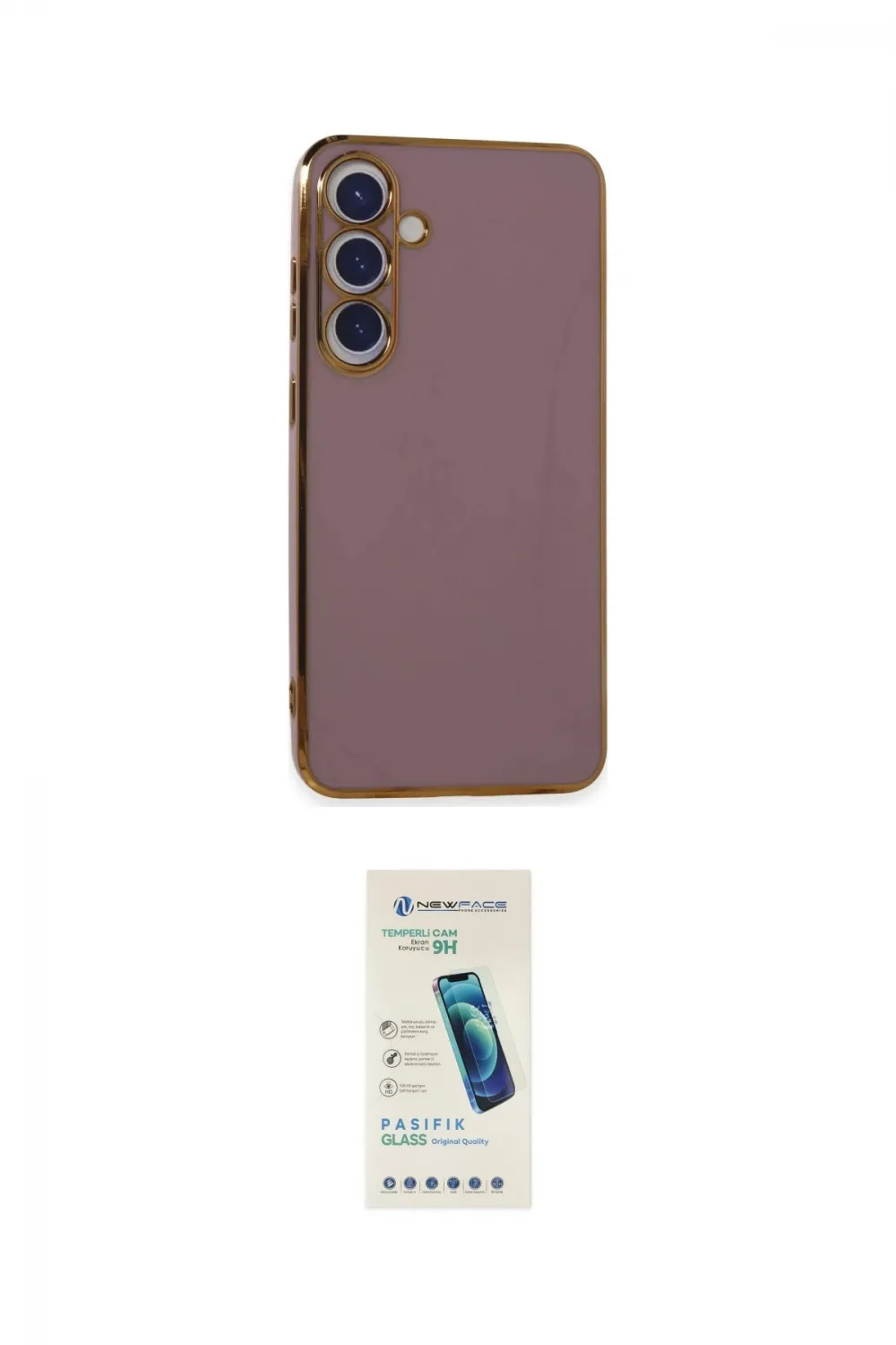 ieg™ Galaxy S24 Plus Kılıf Yankı Serisi - Şeffaf Pasifik Cam Ekran Koruyucu
