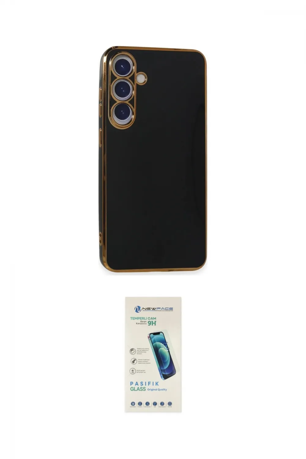 ieg™ Galaxy S24 Plus Kılıf Yankı Serisi - Şeffaf Pasifik Cam Ekran Koruyucu