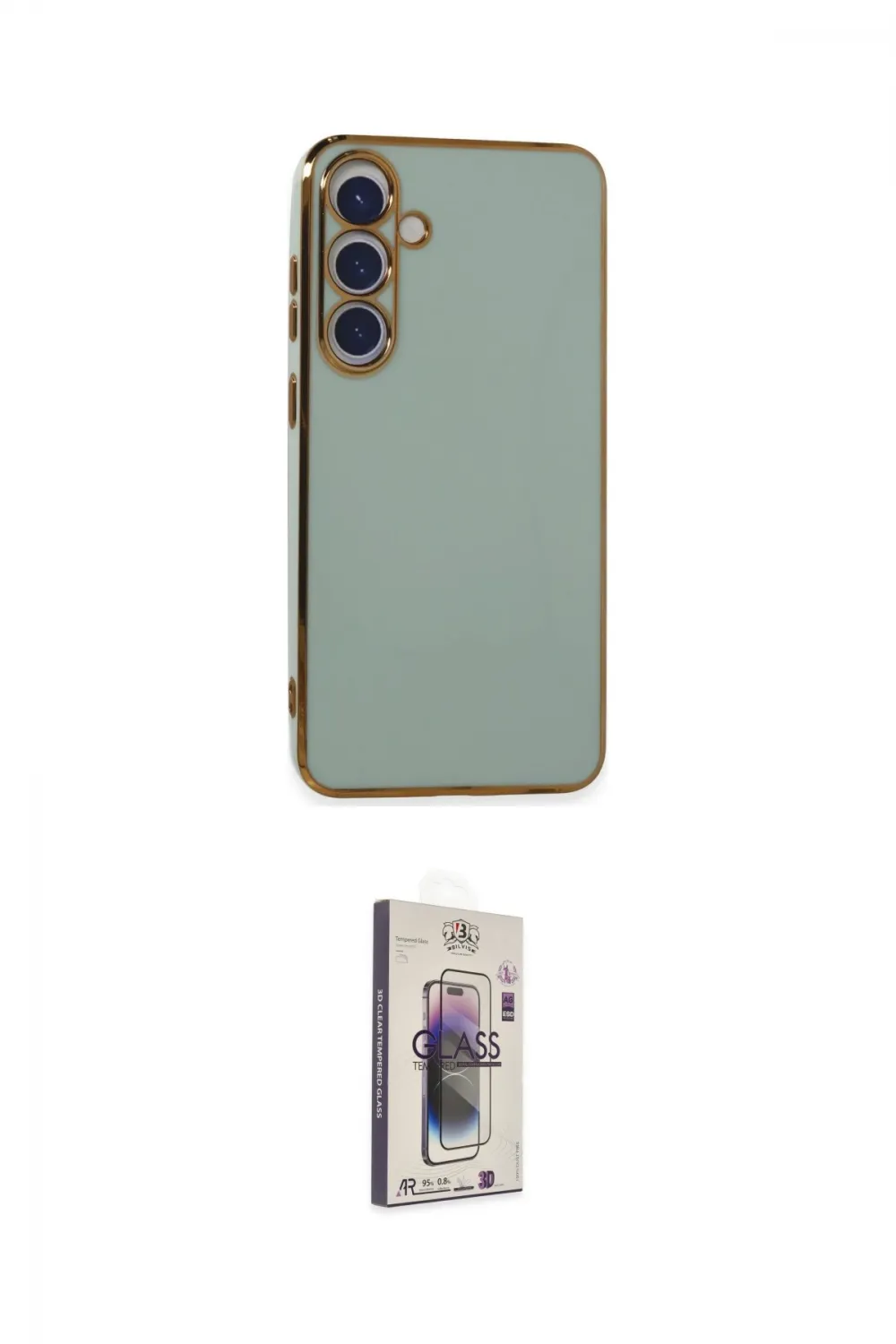 ieg™ Galaxy S24 Plus Kılıf Yankı Serisi - Siyah Bilvis 3D Cam Ekran Koruyucu