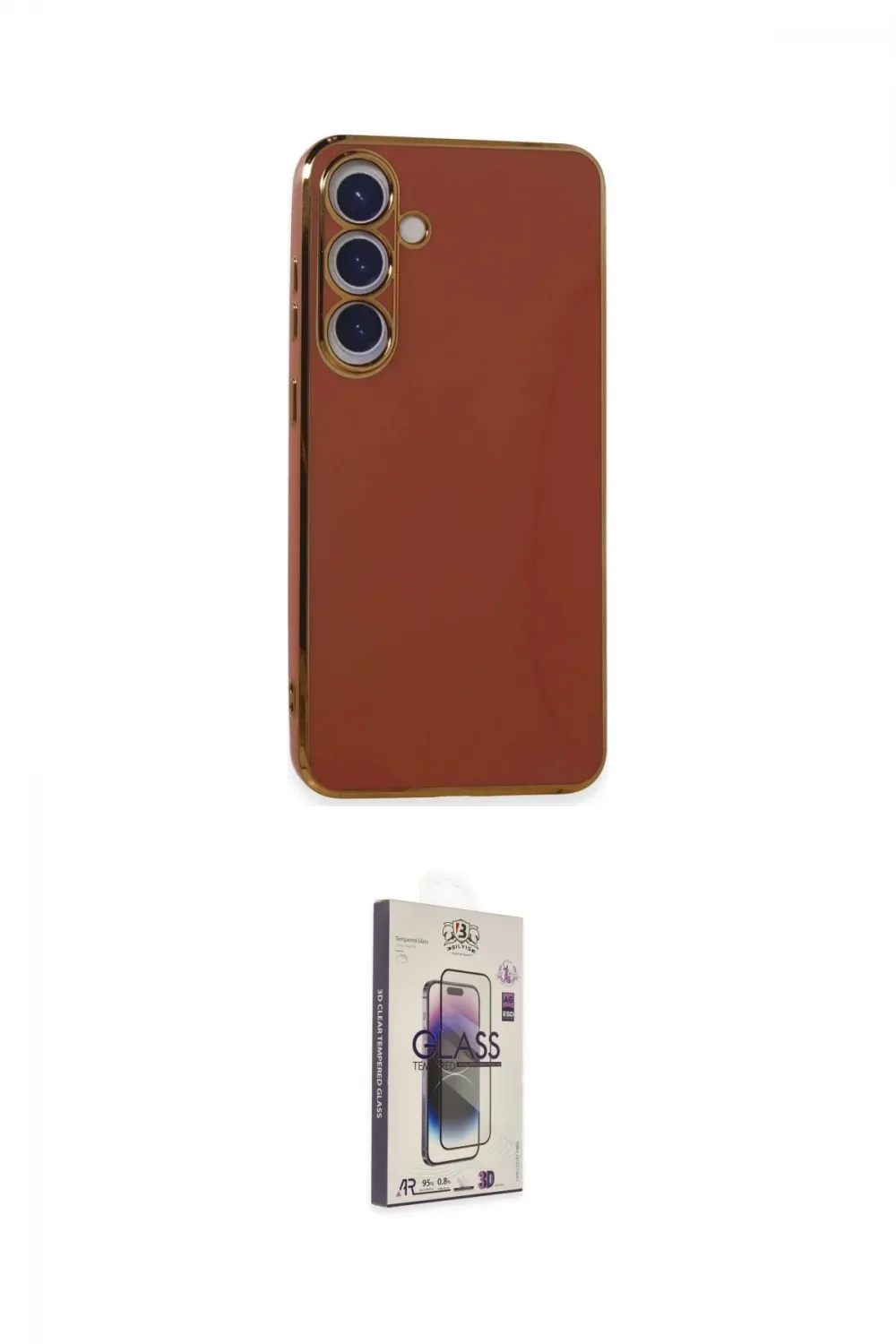 ieg™ Galaxy S24 Plus Kılıf Yankı Serisi - Siyah Bilvis 3D Cam Ekran Koruyucu