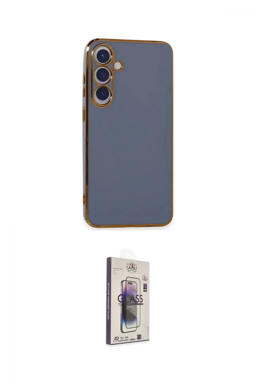 ieg™ Galaxy S24 Plus Kılıf Yankı Serisi - Siyah Bilvis 3D Cam Ekran Koruyucu