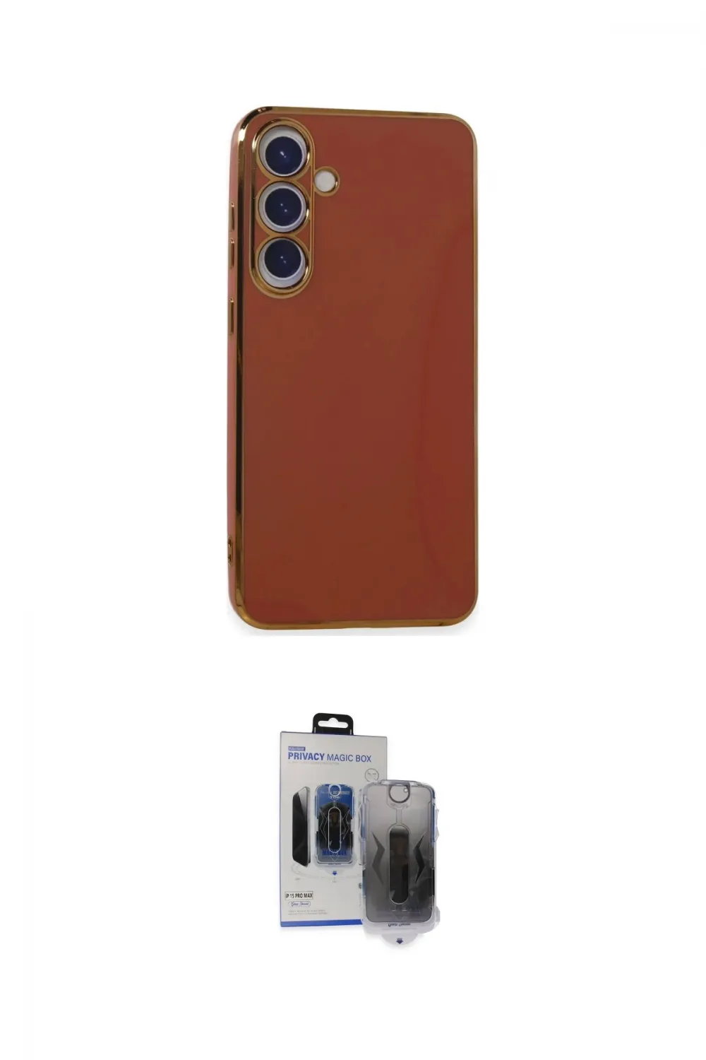 ieg™ Galaxy S24 Plus Kılıf Yankı Serisi - Siyah Vanessa Magic Hayalet Cam