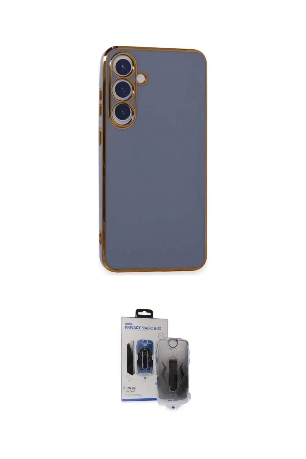 ieg™ Galaxy S24 Plus Kılıf Yankı Serisi - Siyah Vanessa Magic Hayalet Cam
