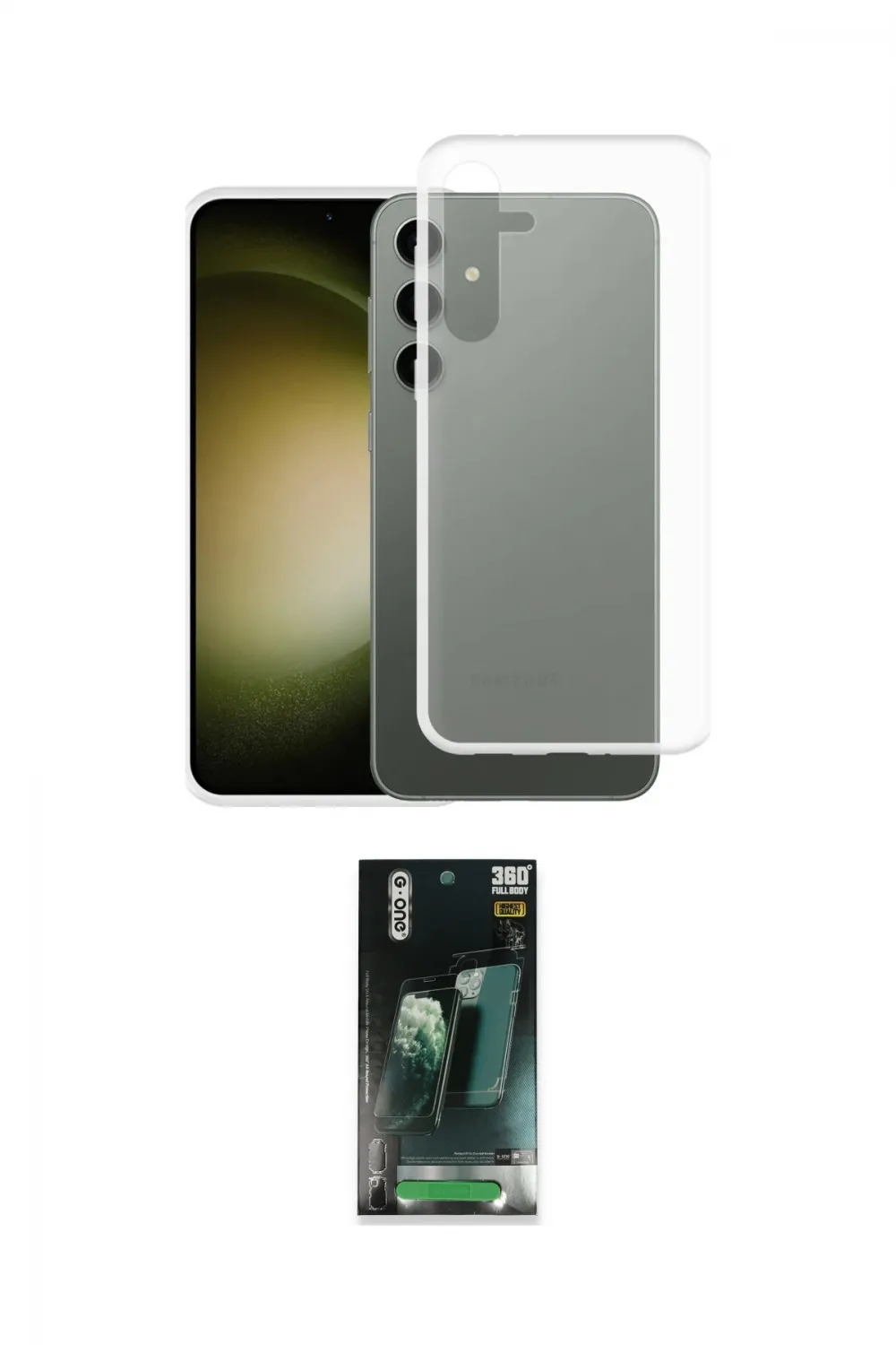 ieg™ Galaxy S24 Plus Kılıf Zirve Doku - Siyah 360 Mat Full Body Arka Koruyucu