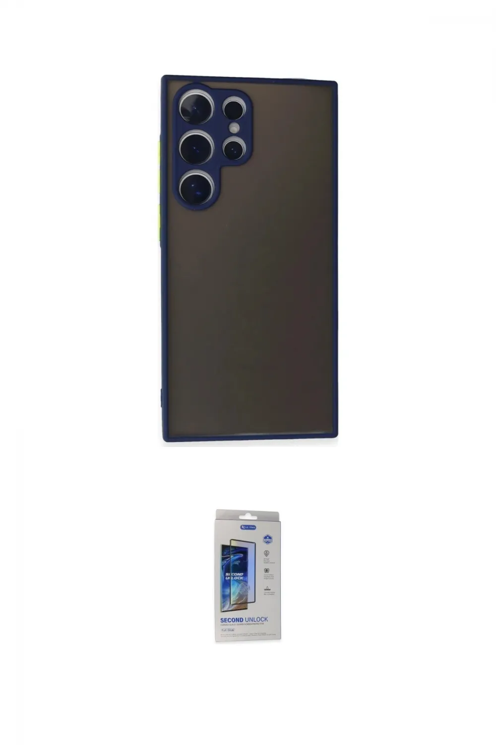 ieg™ Galaxy S24 Ultra Kılıf Ahenk Çizgi Serisi - Siyah Durable Full Glue Curved Cam