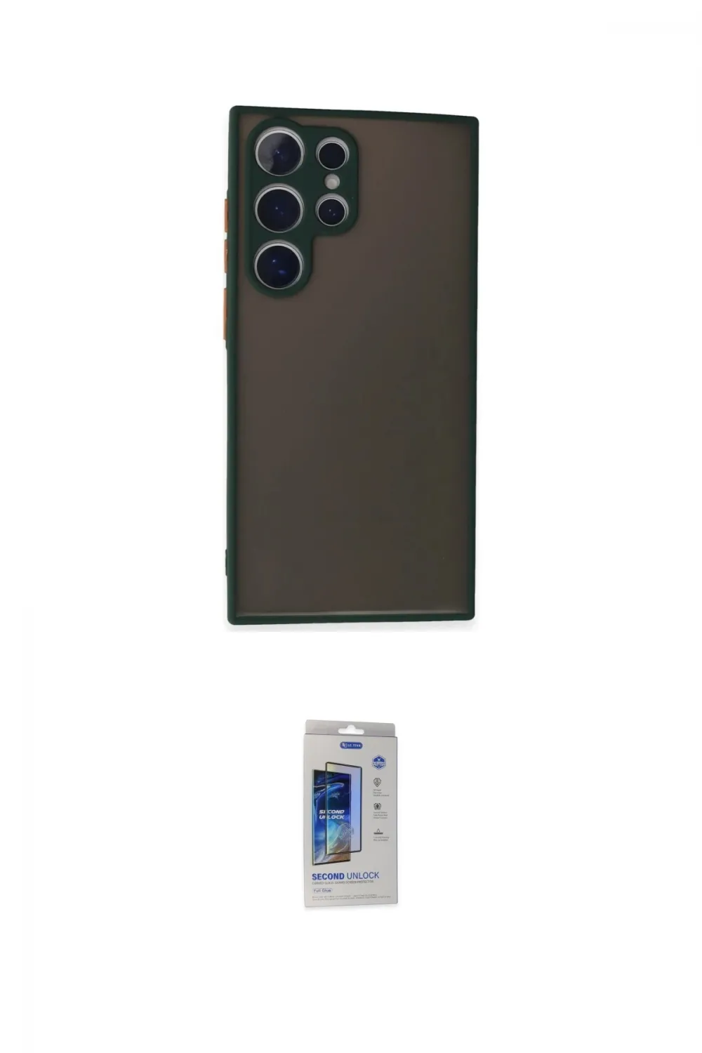 ieg™ Galaxy S24 Ultra Kılıf Ahenk Çizgi Serisi - Siyah Durable Full Glue Curved Cam