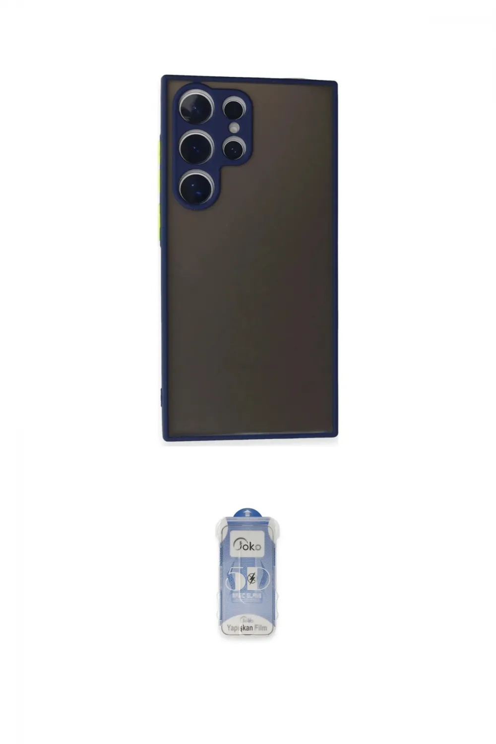 ieg™ Galaxy S24 Ultra Kılıf Ahenk Çizgi Serisi - Siyah Joko Magic 5D Cam