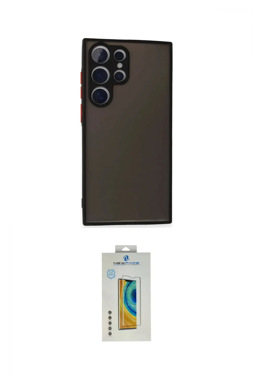ieg™ Galaxy S24 Ultra Kılıf Ahenk Çizgi Serisi - Siyah Polymer Nano Ekran Koruyucu
