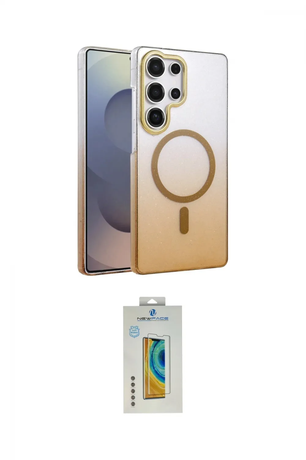 ieg™ Galaxy S24 Ultra Kılıf Ahenk Doku Özel Seri - Siyah Polymer Nano Ekran Koruyucu