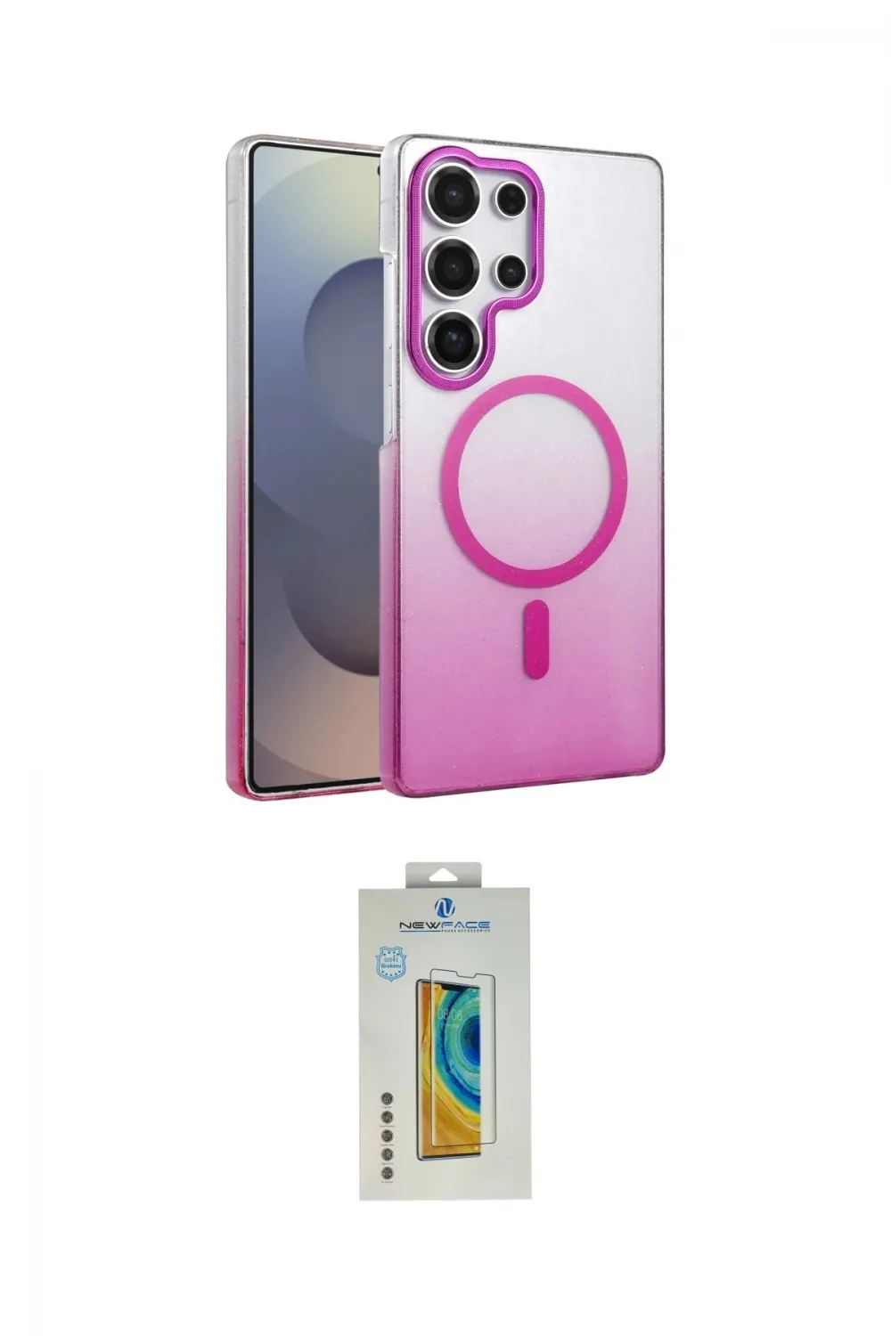 ieg™ Galaxy S24 Ultra Kılıf Ahenk Doku Özel Seri - Siyah Polymer Nano Ekran Koruyucu