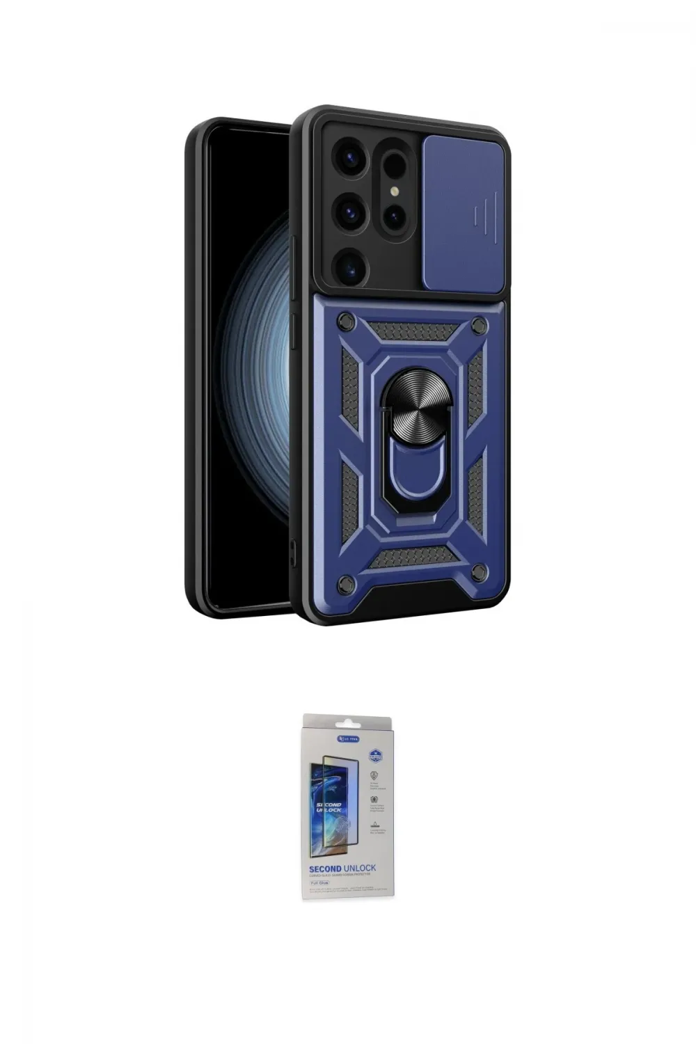 ieg™ Galaxy S24 Ultra Kılıf Ahenk Klasik - Siyah Durable Full Glue Curved Cam