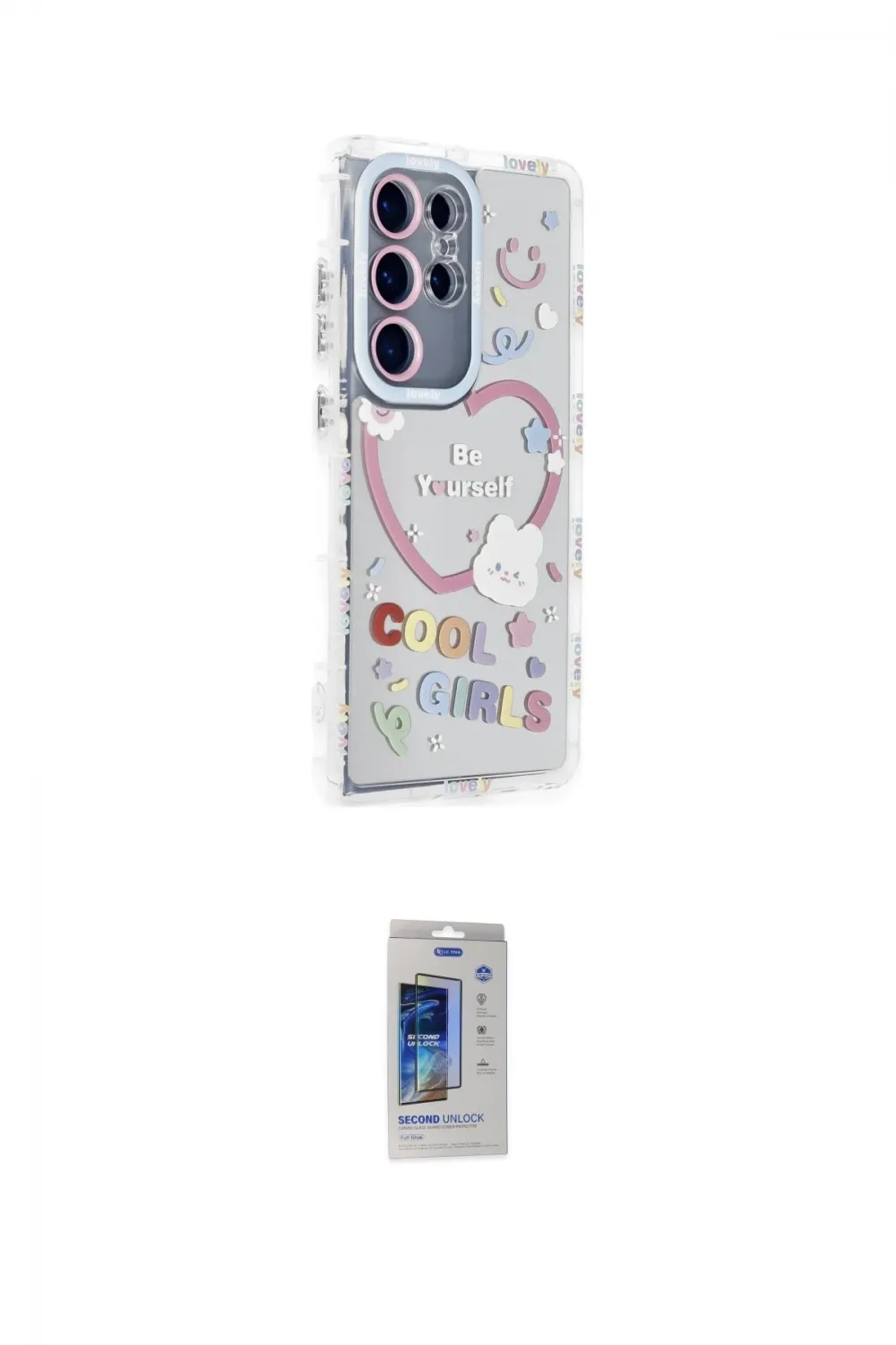 ieg™ Galaxy S24 Ultra Kılıf Ahenk Modern Serisi - Siyah Durable Full Glue Curved Cam