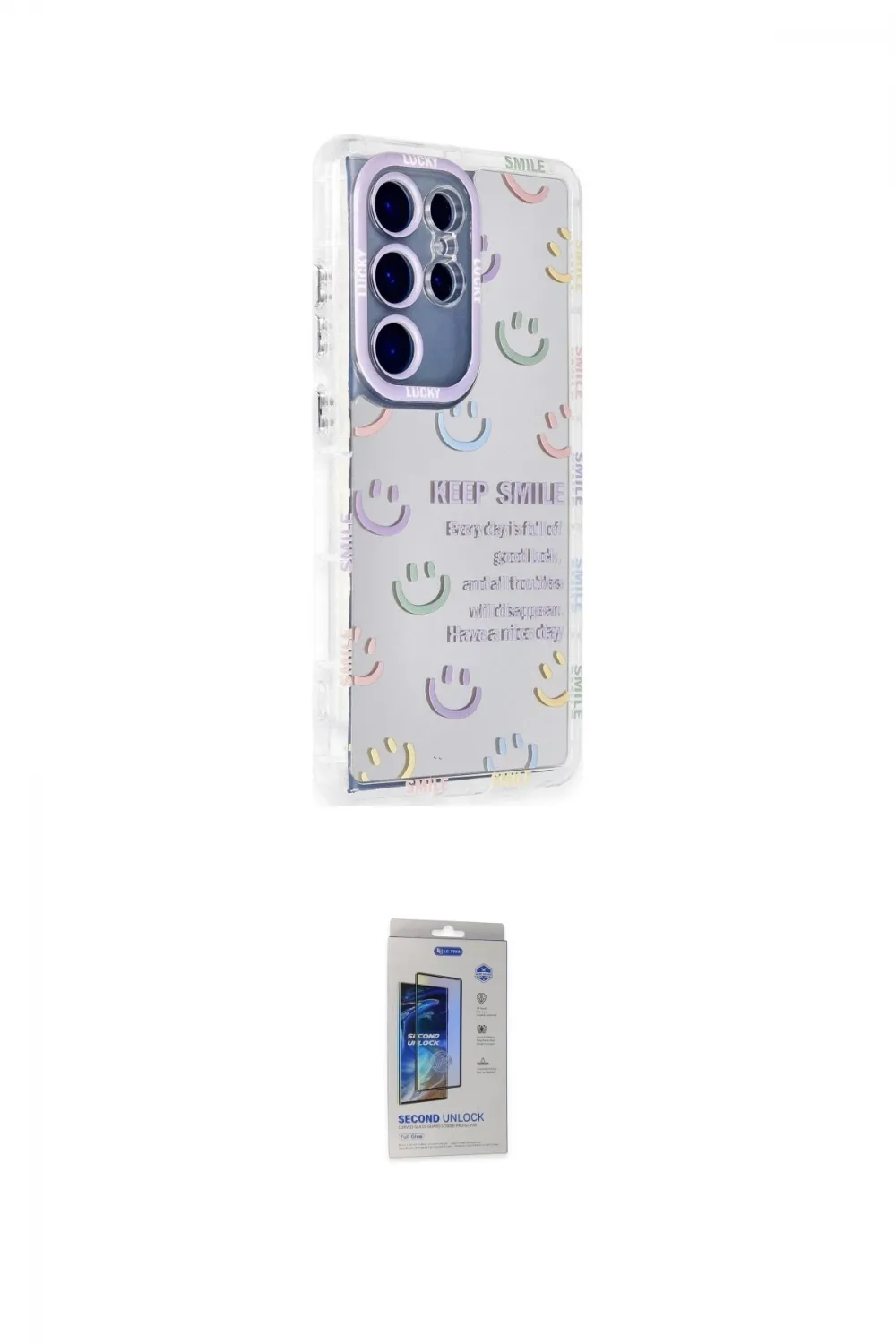 ieg™ Galaxy S24 Ultra Kılıf Ahenk Modern Serisi - Siyah Durable Full Glue Curved Cam