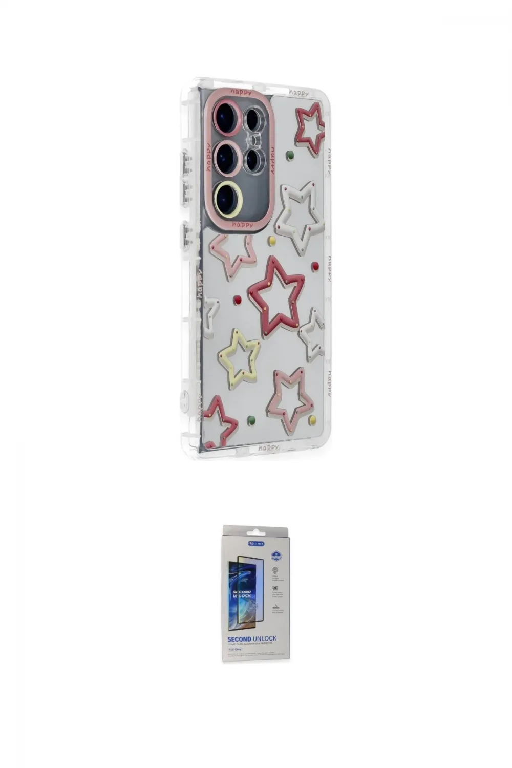 ieg™ Galaxy S24 Ultra Kılıf Ahenk Modern Serisi - Siyah Durable Full Glue Curved Cam