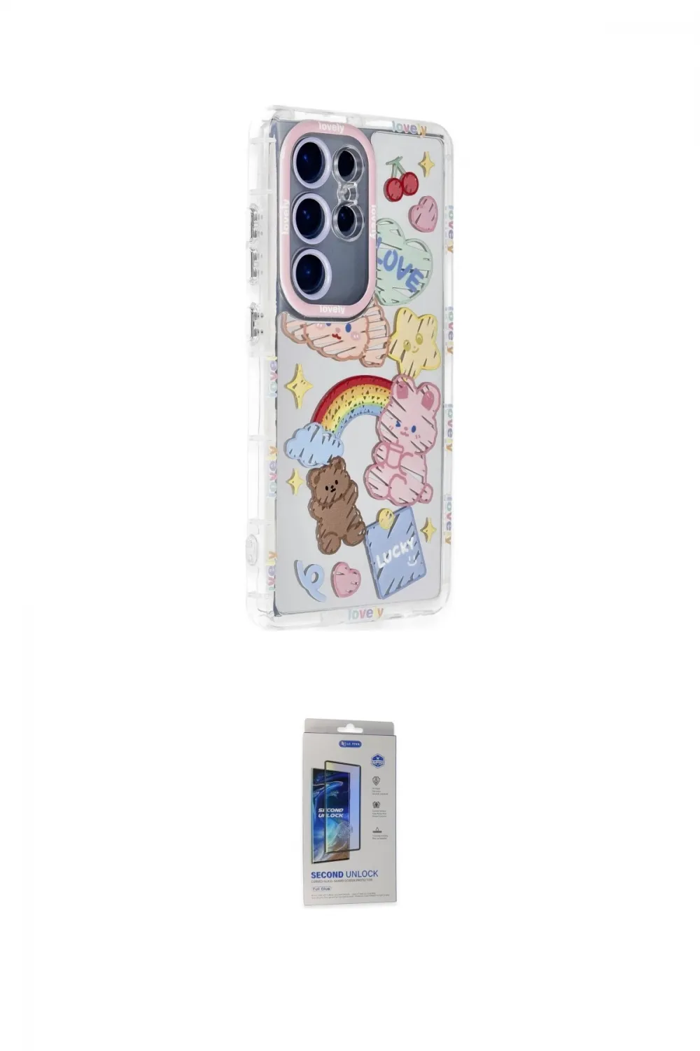 ieg™ Galaxy S24 Ultra Kılıf Ahenk Modern Serisi - Siyah Durable Full Glue Curved Cam