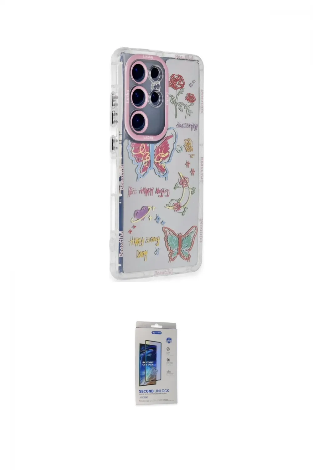 ieg™ Galaxy S24 Ultra Kılıf Ahenk Modern Serisi - Siyah Durable Full Glue Curved Cam