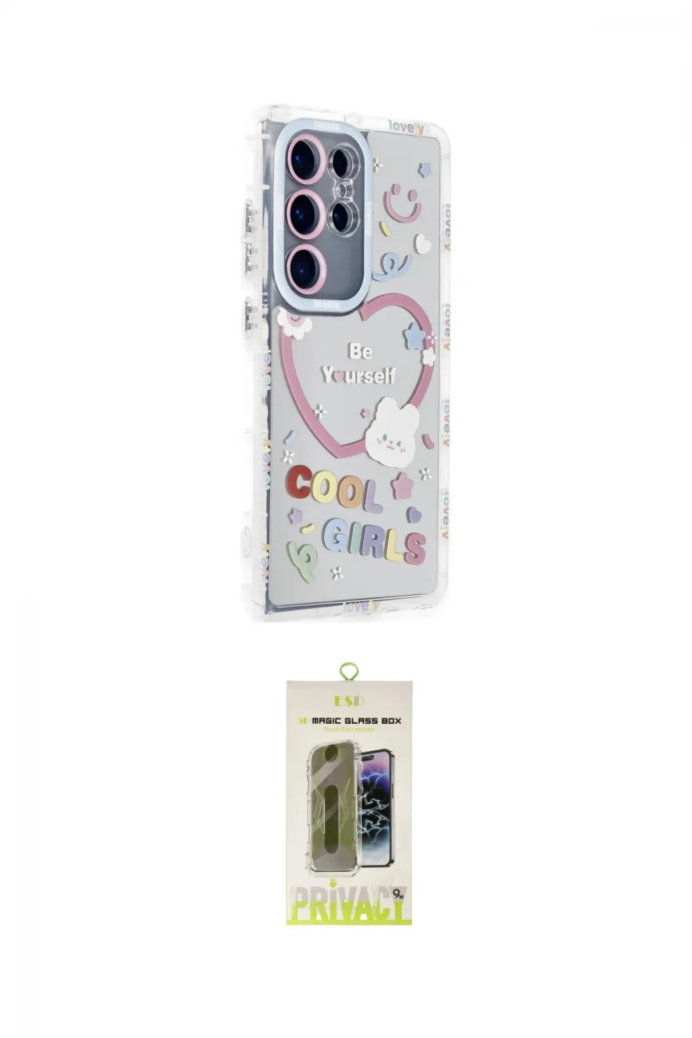 ieg™ Galaxy S24 Ultra Kılıf Ahenk Modern Serisi - Siyah Joko Magic 5D Hayalet Cam