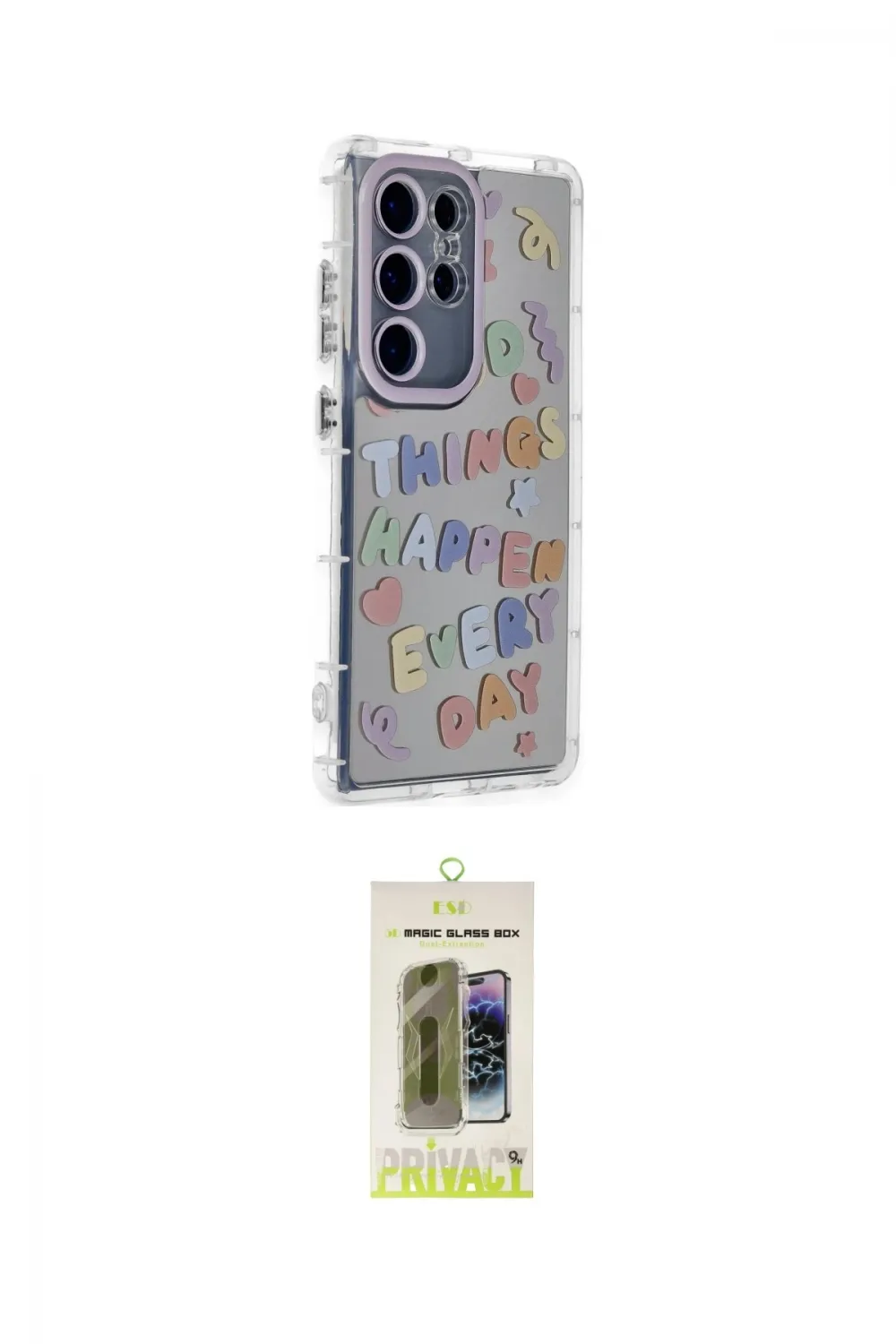 ieg™ Galaxy S24 Ultra Kılıf Ahenk Modern Serisi - Siyah Joko Magic 5D Hayalet Cam