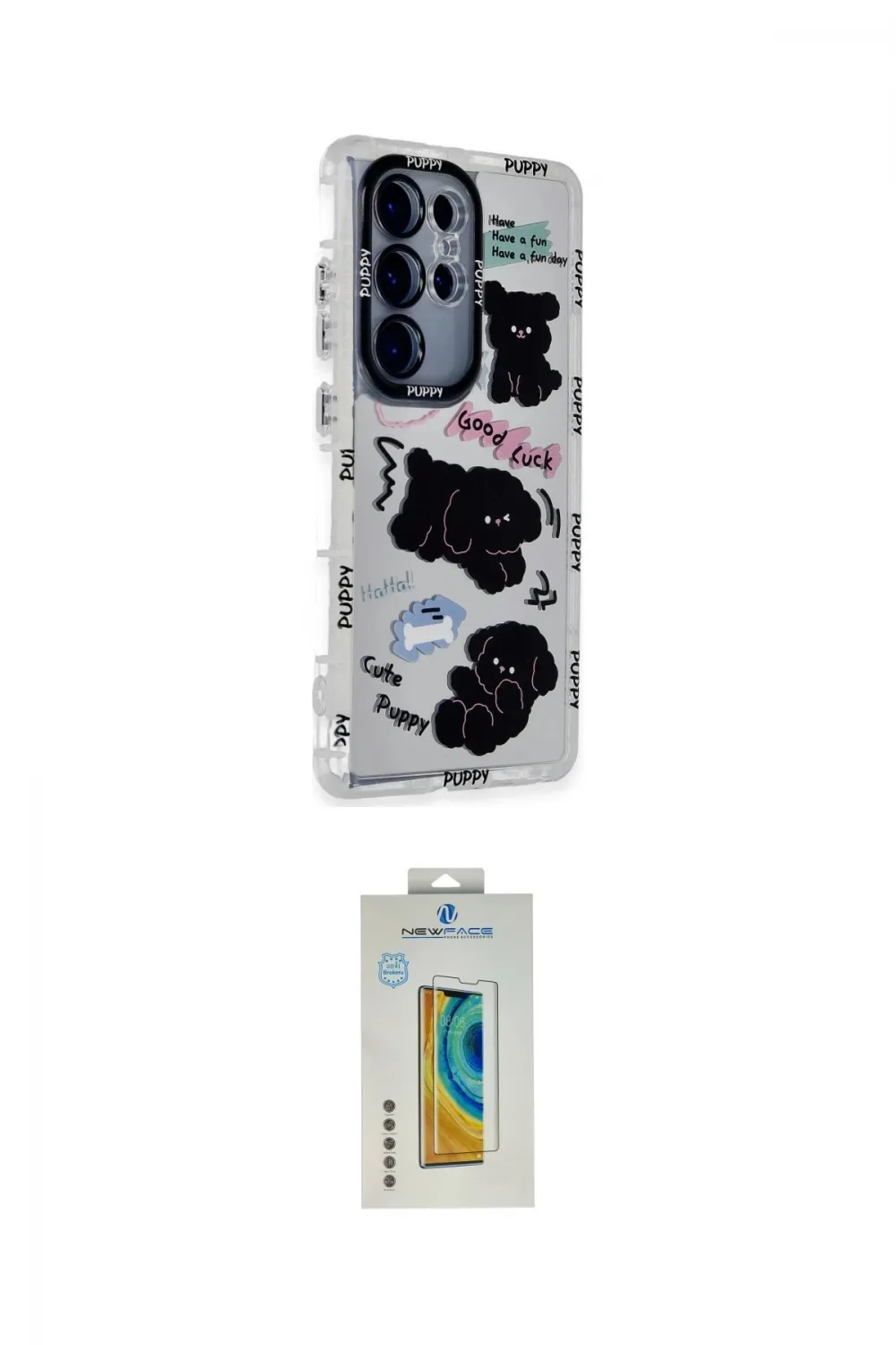 ieg™ Galaxy S24 Ultra Kılıf Ahenk Modern Serisi - Siyah Polymer Nano Ekran Koruyucu