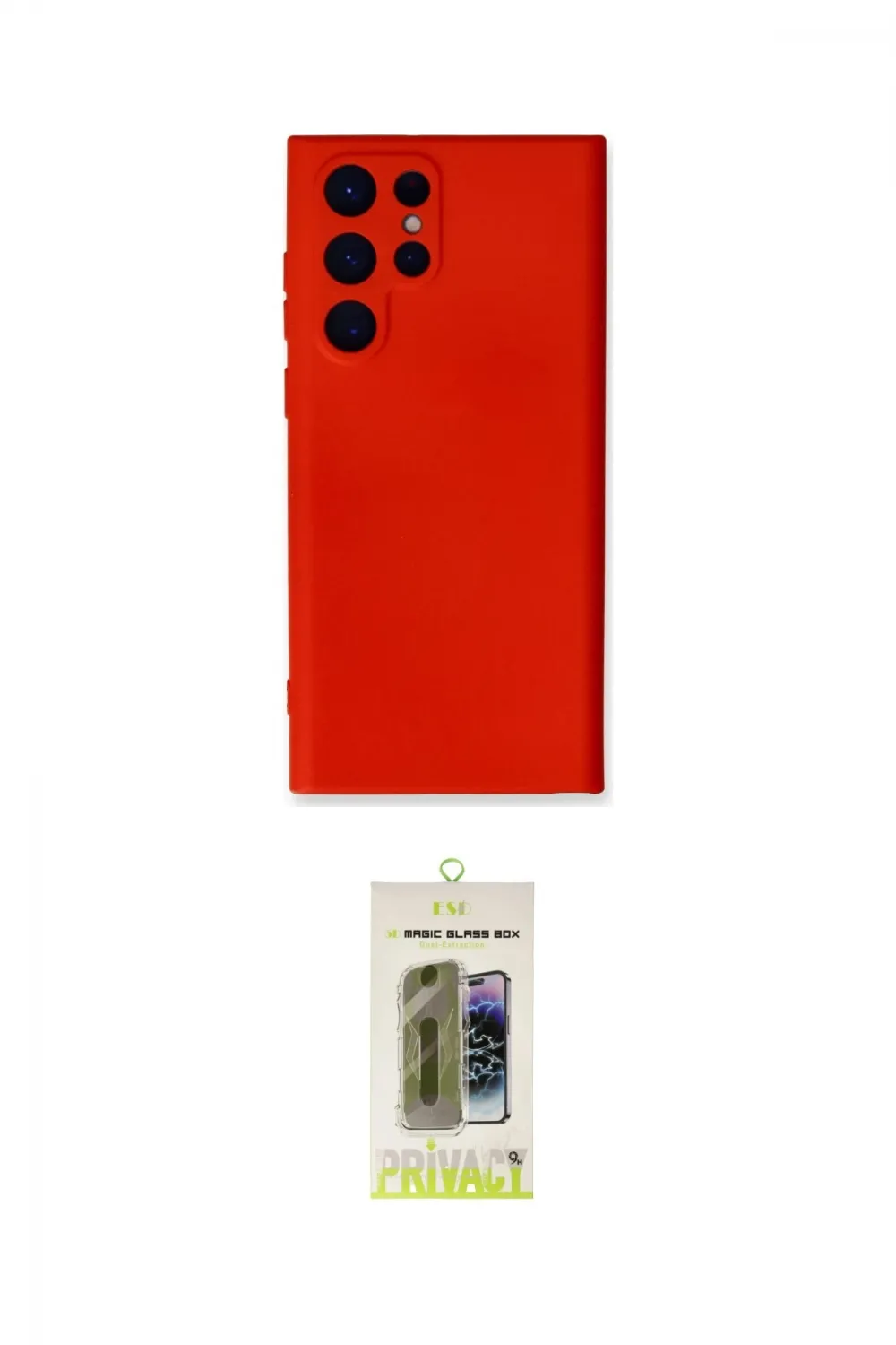 ieg™ Galaxy S24 Ultra Kılıf Ahenk Serisi - Siyah Joko Magic 5D Hayalet Cam