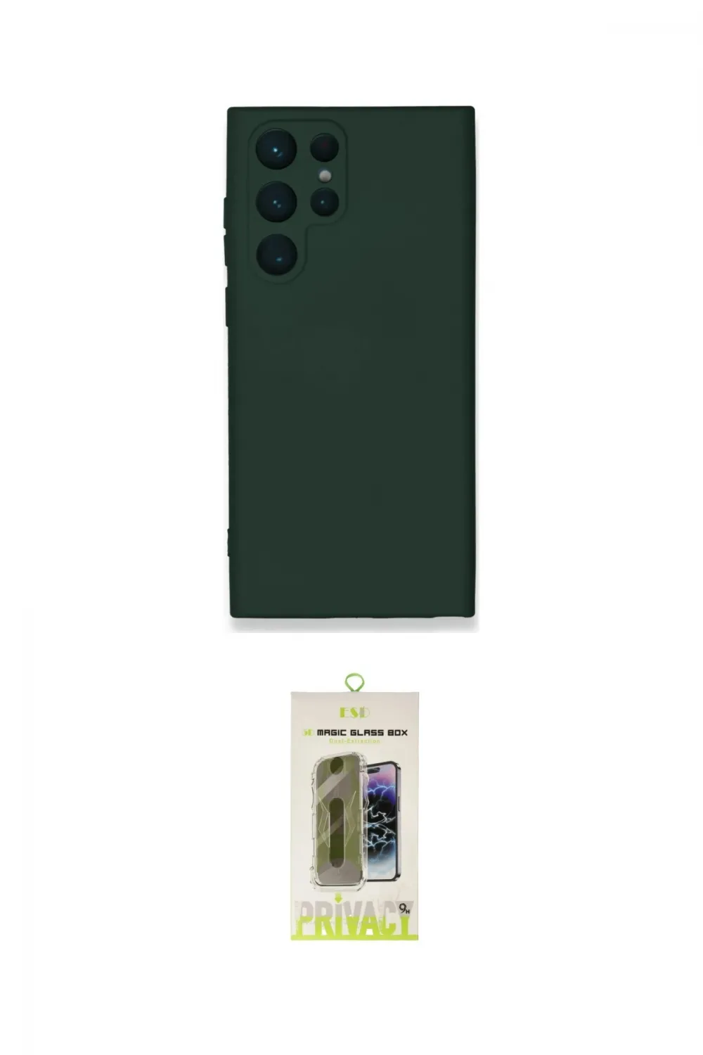 ieg™ Galaxy S24 Ultra Kılıf Ahenk Serisi - Siyah Joko Magic 5D Hayalet Cam