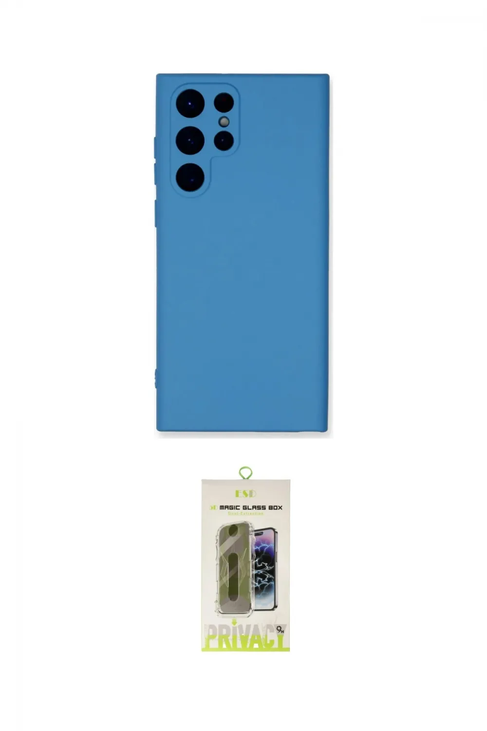 ieg™ Galaxy S24 Ultra Kılıf Ahenk Serisi - Siyah Joko Magic 5D Hayalet Cam