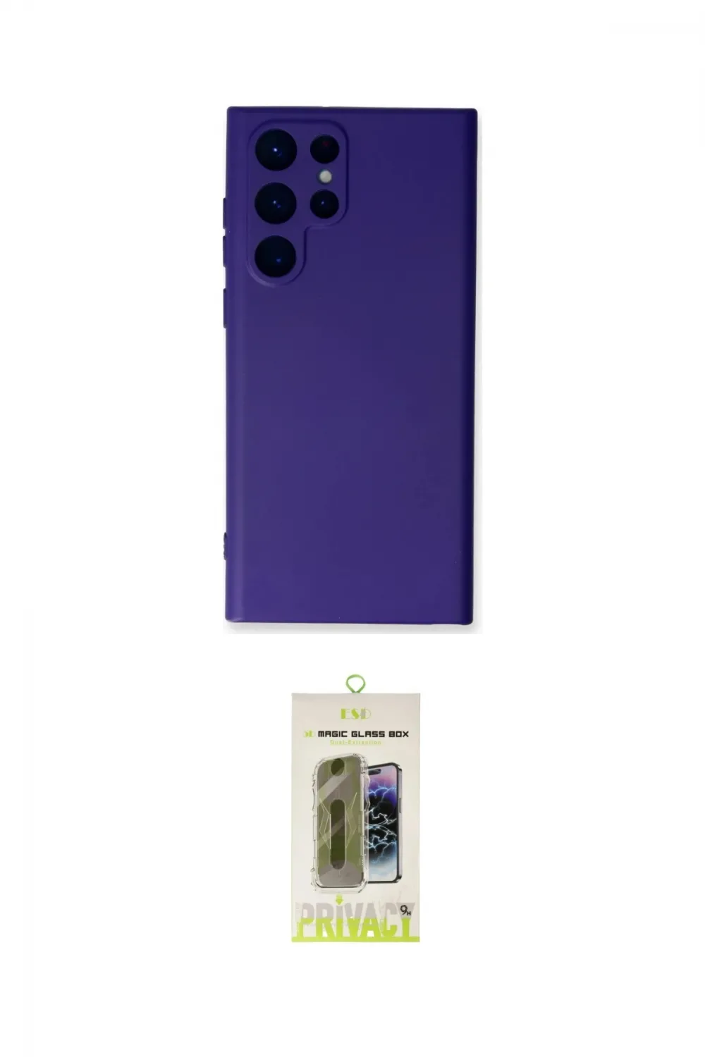 ieg™ Galaxy S24 Ultra Kılıf Ahenk Serisi - Siyah Joko Magic 5D Hayalet Cam