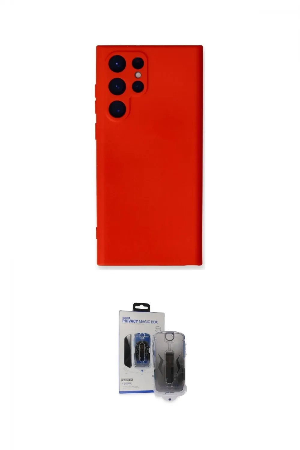 ieg™ Galaxy S24 Ultra Kılıf Ahenk Serisi - Siyah Vanessa Magic Hayalet Cam