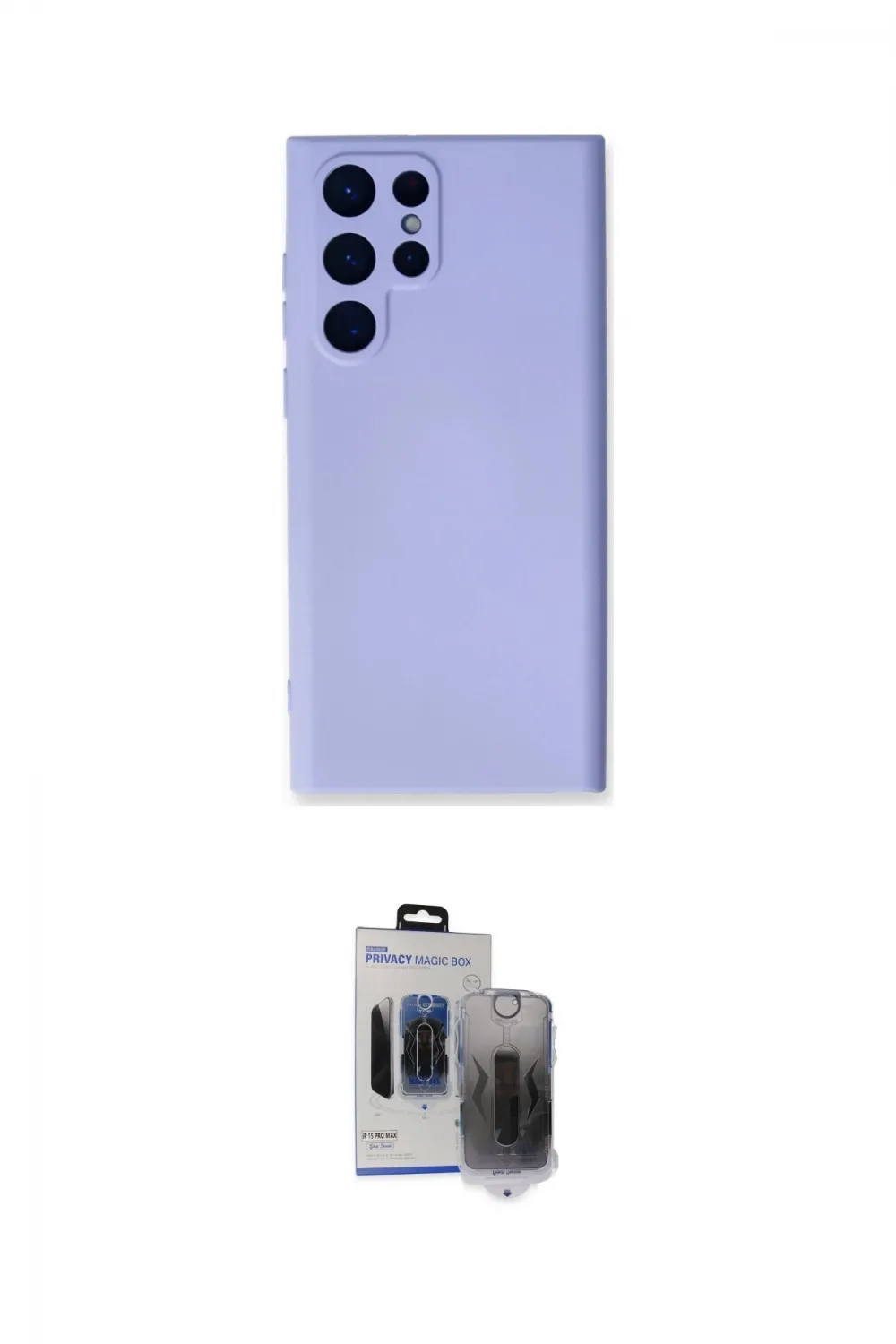 ieg™ Galaxy S24 Ultra Kılıf Ahenk Serisi - Siyah Vanessa Magic Hayalet Cam