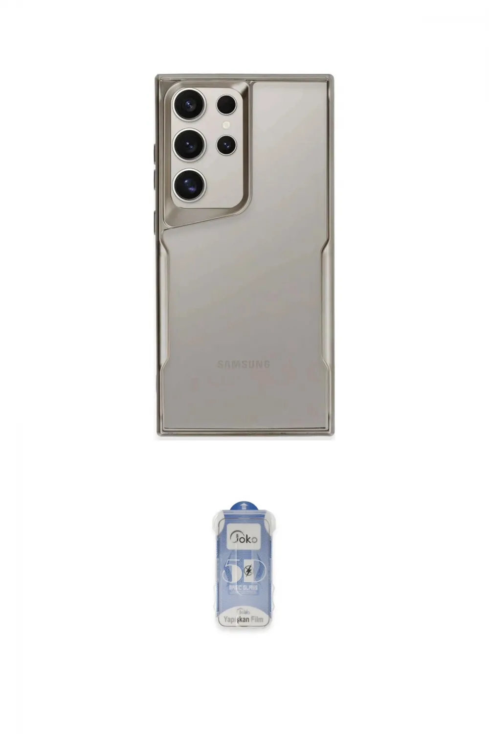 ieg™ Galaxy S24 Ultra Kılıf Akış Çizgi Koleksiyonu - Siyah Joko Magic 5D Cam