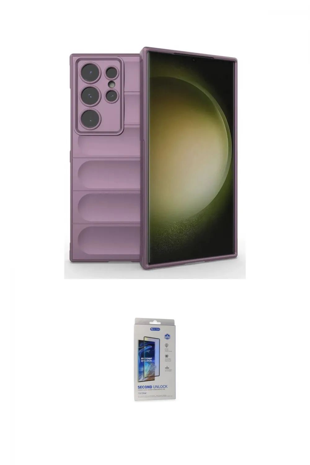 ieg™ Galaxy S24 Ultra Kılıf Atlas Koleksiyonu - Siyah Durable Full Glue Curved Cam
