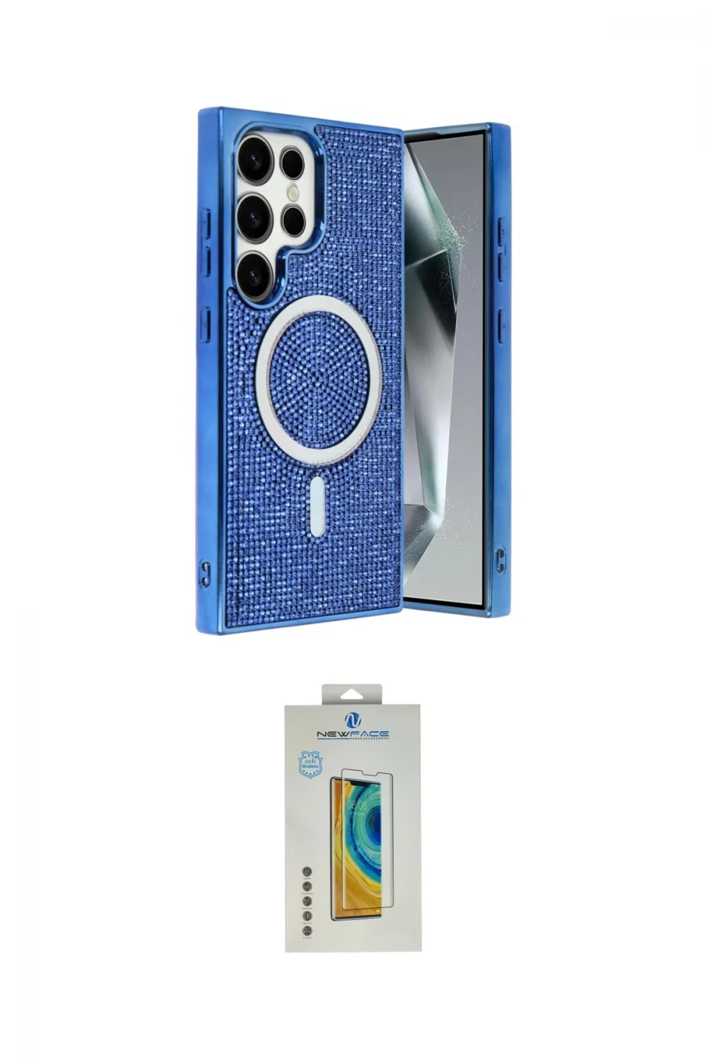 ieg™ Galaxy S24 Ultra Kılıf Eksen Çizgi - Siyah Polymer Nano Ekran Koruyucu