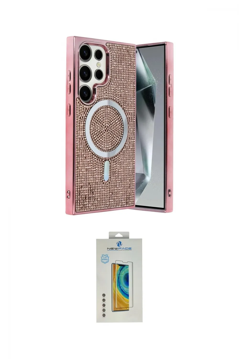 ieg™ Galaxy S24 Ultra Kılıf Eksen Çizgi - Siyah Polymer Nano Ekran Koruyucu