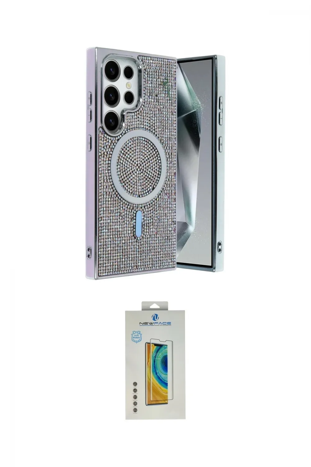 ieg™ Galaxy S24 Ultra Kılıf Eksen Çizgi - Siyah Polymer Nano Ekran Koruyucu