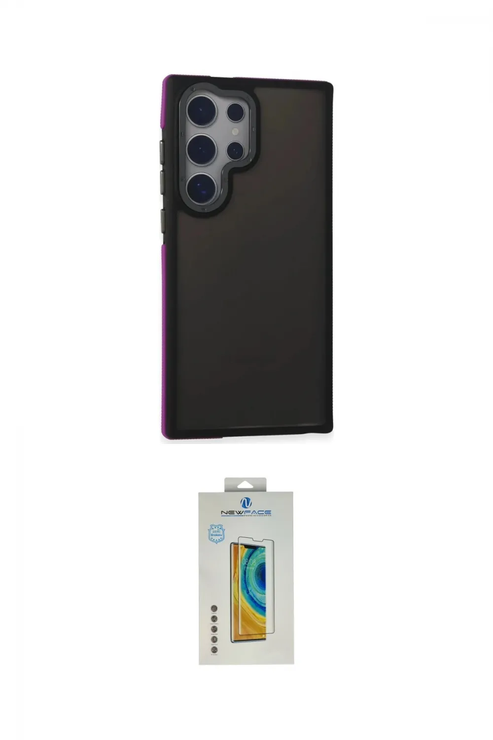 ieg™ Galaxy S24 Ultra Kılıf Eksen Işık - Siyah Polymer Nano Ekran Koruyucu