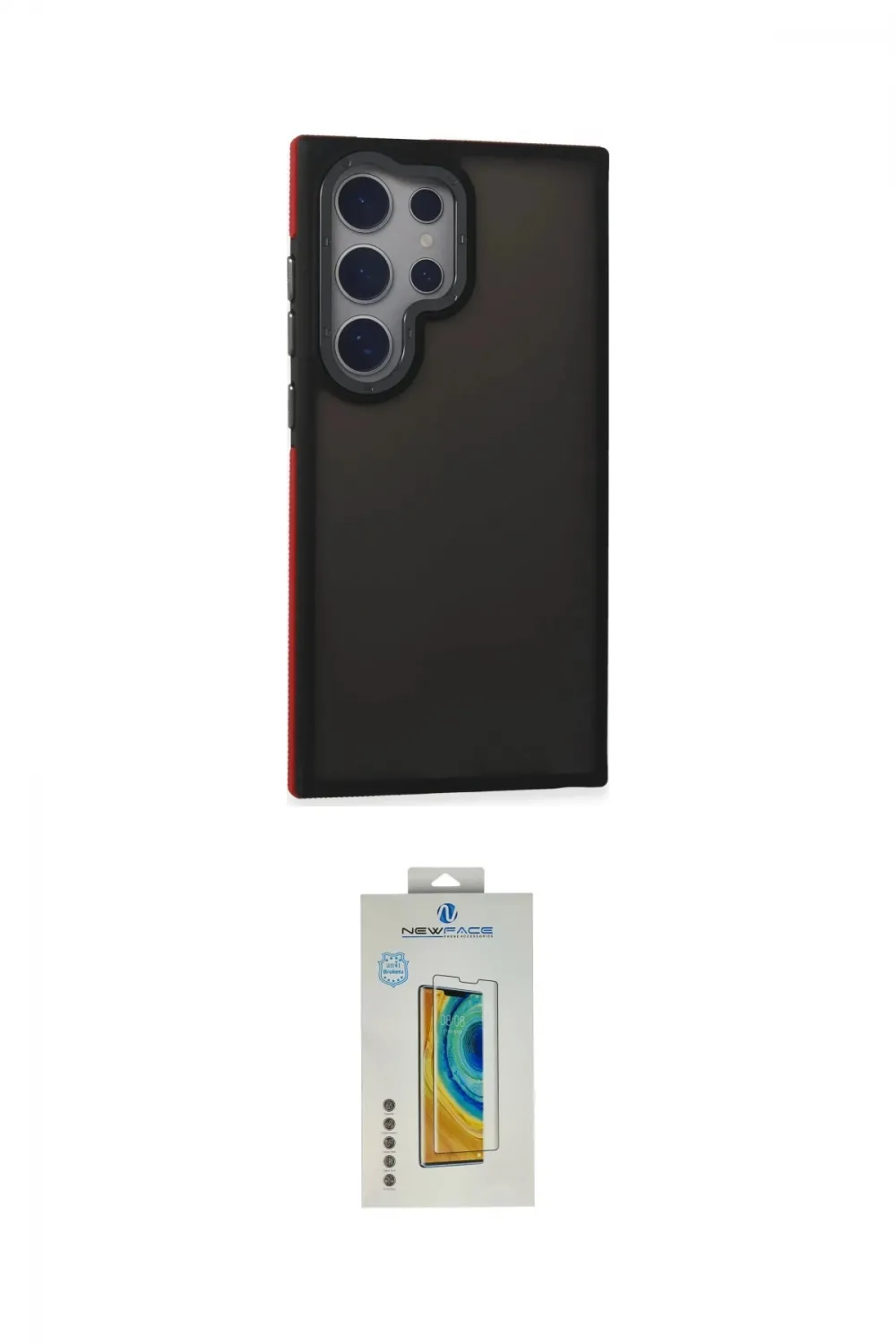 ieg™ Galaxy S24 Ultra Kılıf Eksen Işık - Siyah Polymer Nano Ekran Koruyucu