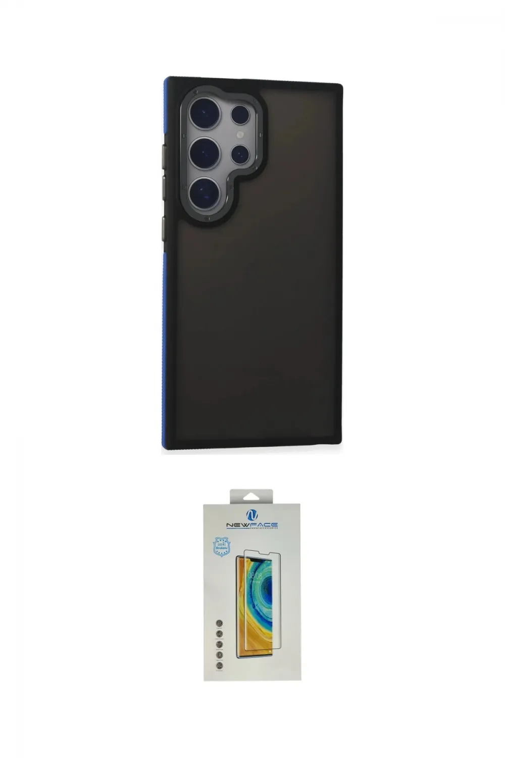 ieg™ Galaxy S24 Ultra Kılıf Eksen Işık - Siyah Polymer Nano Ekran Koruyucu