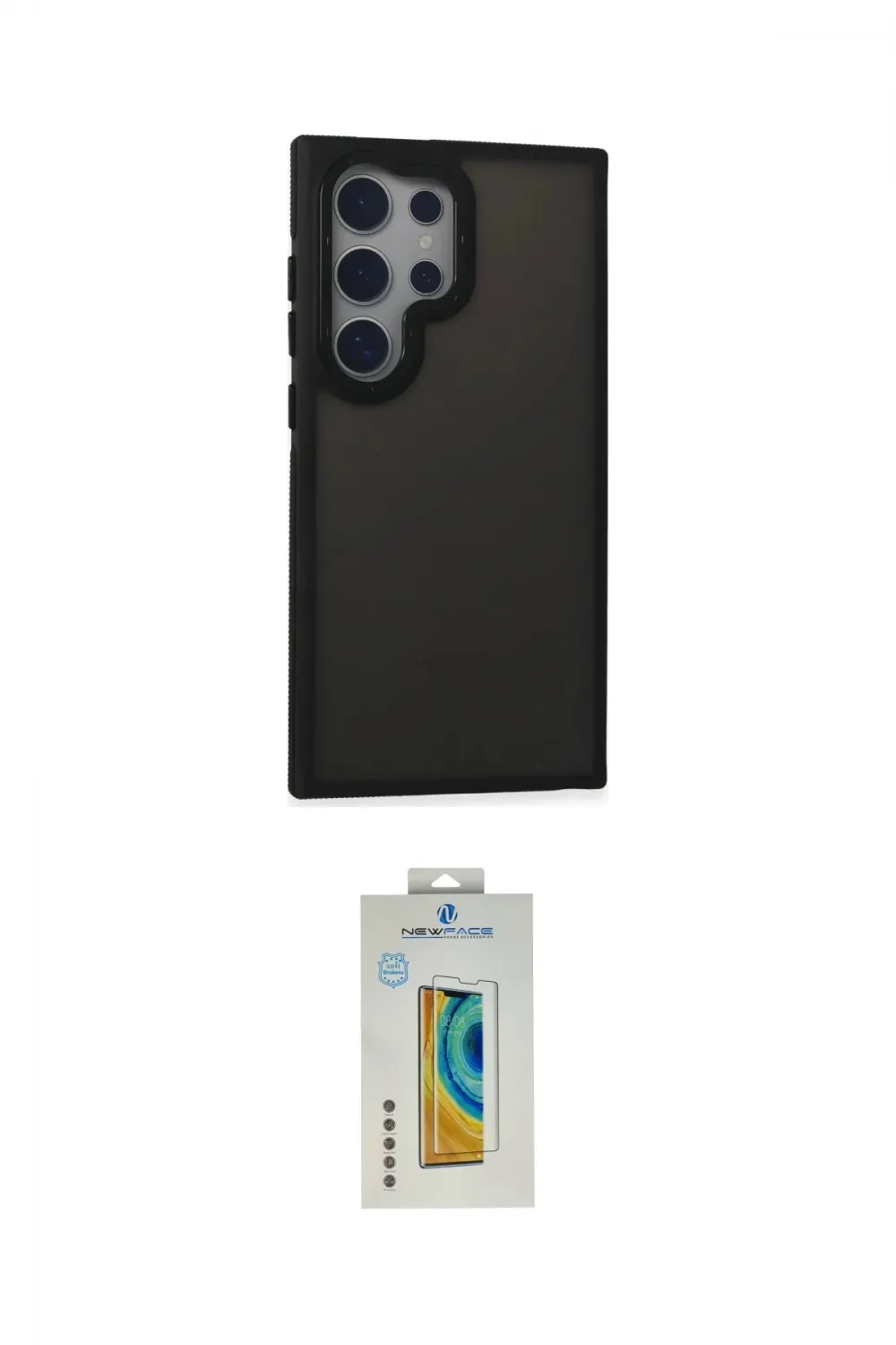 ieg™ Galaxy S24 Ultra Kılıf Eksen Işık - Siyah Polymer Nano Ekran Koruyucu