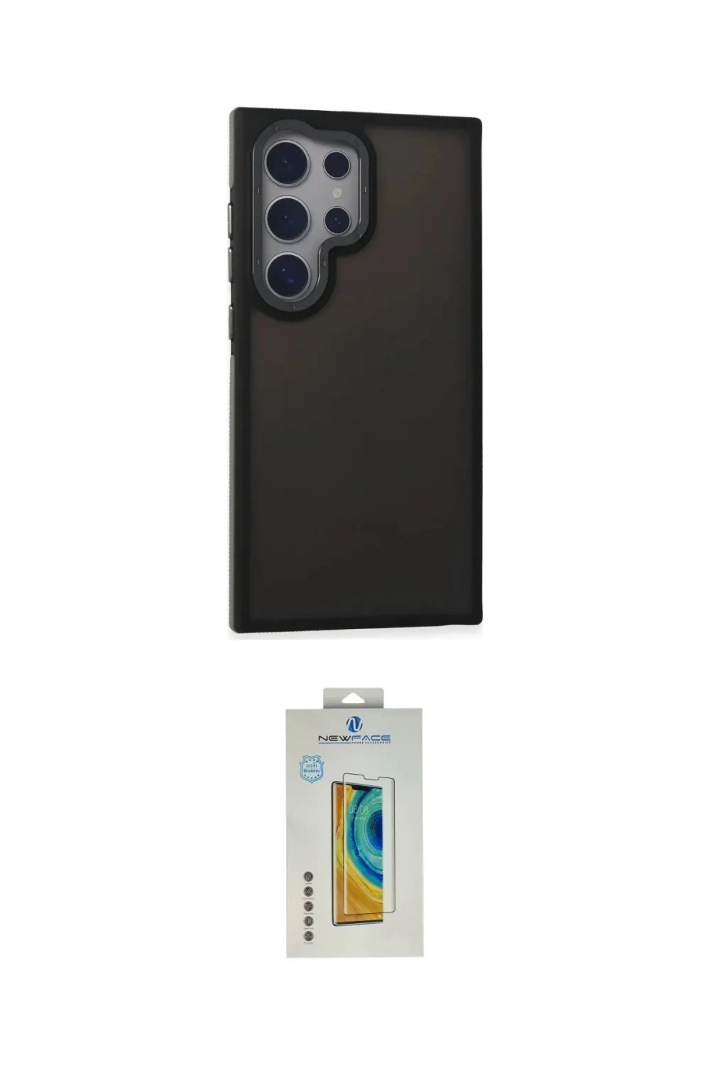 ieg™ Galaxy S24 Ultra Kılıf Eksen Işık - Siyah Polymer Nano Ekran Koruyucu