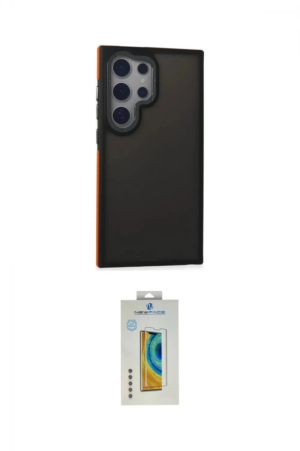 ieg™ Galaxy S24 Ultra Kılıf Eksen Işık - Siyah Polymer Nano Ekran Koruyucu