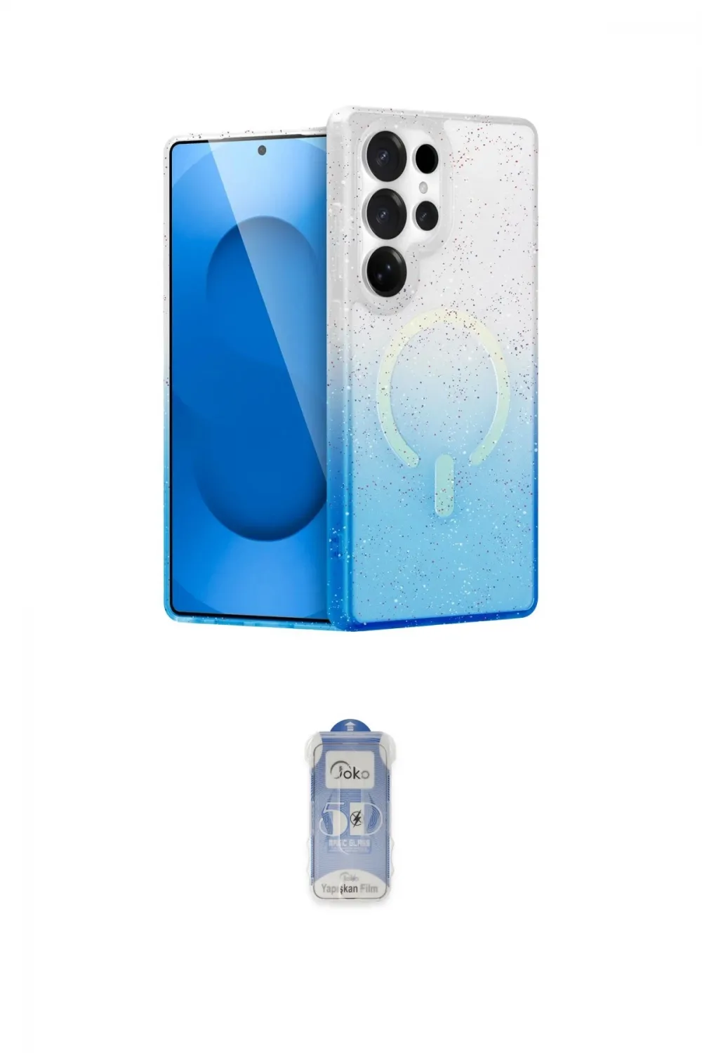 ieg™ Galaxy S24 Ultra Kılıf Eksen Minimal Özel Seri - Siyah Joko Magic 5D Cam