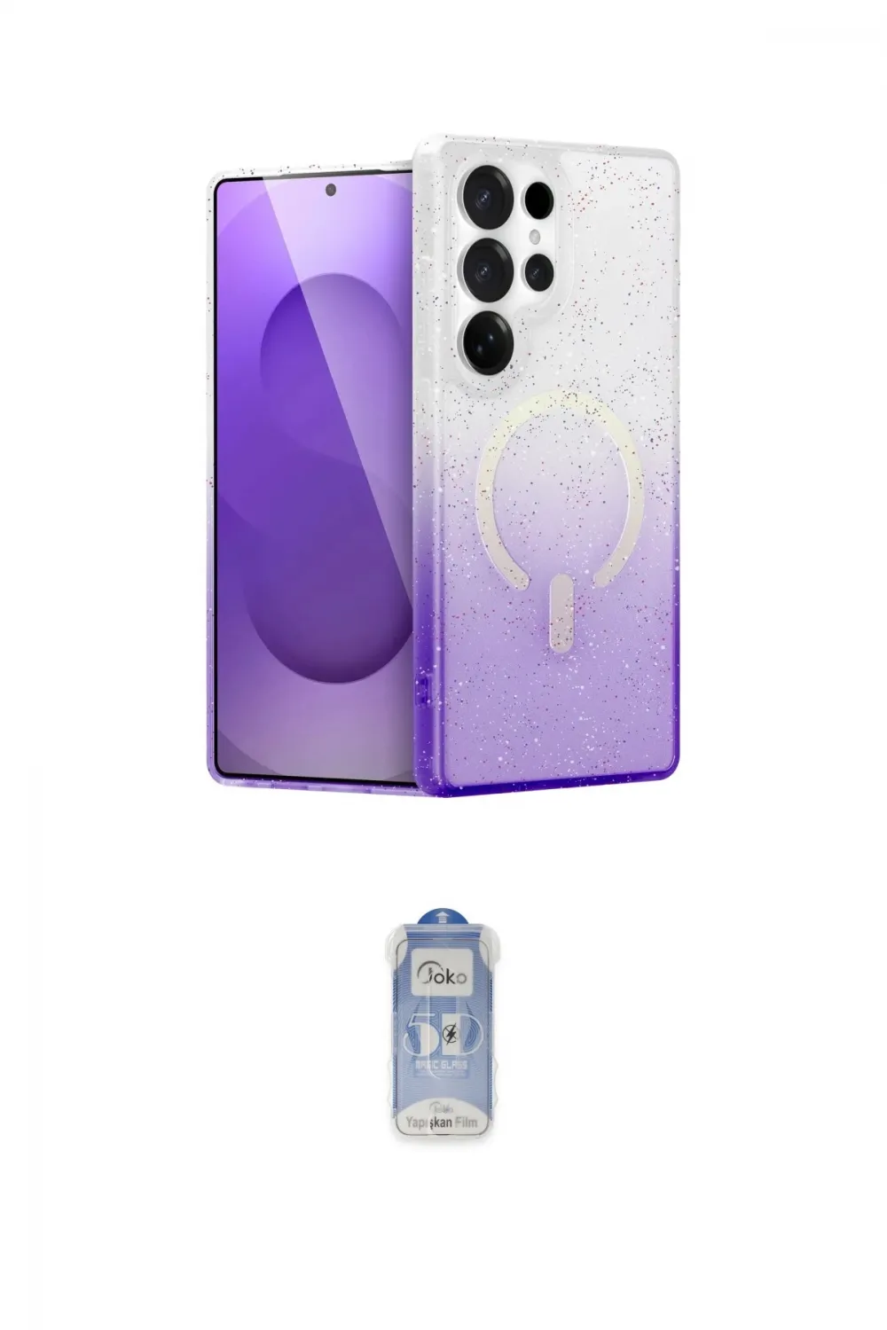 ieg™ Galaxy S24 Ultra Kılıf Eksen Minimal Özel Seri - Siyah Joko Magic 5D Cam