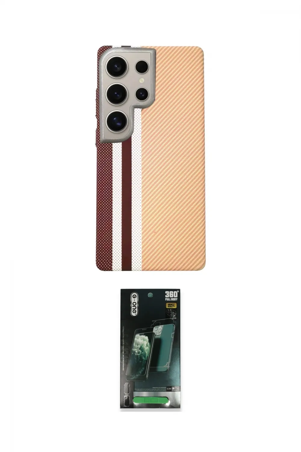 ieg™ Galaxy S24 Ultra Kılıf Eksen Prime - Siyah 360 Mat Full Body Arka Koruyucu