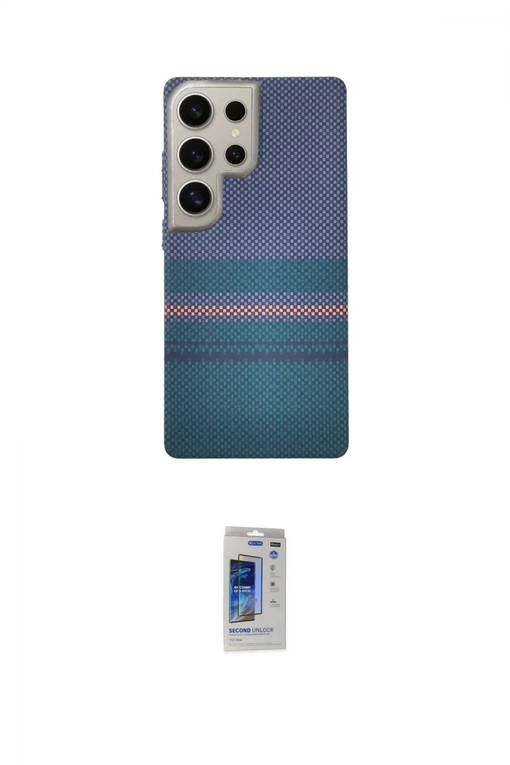 ieg™ Galaxy S24 Ultra Kılıf Eksen Prime - Siyah Durable Full Glue Curved Hayalet Cam