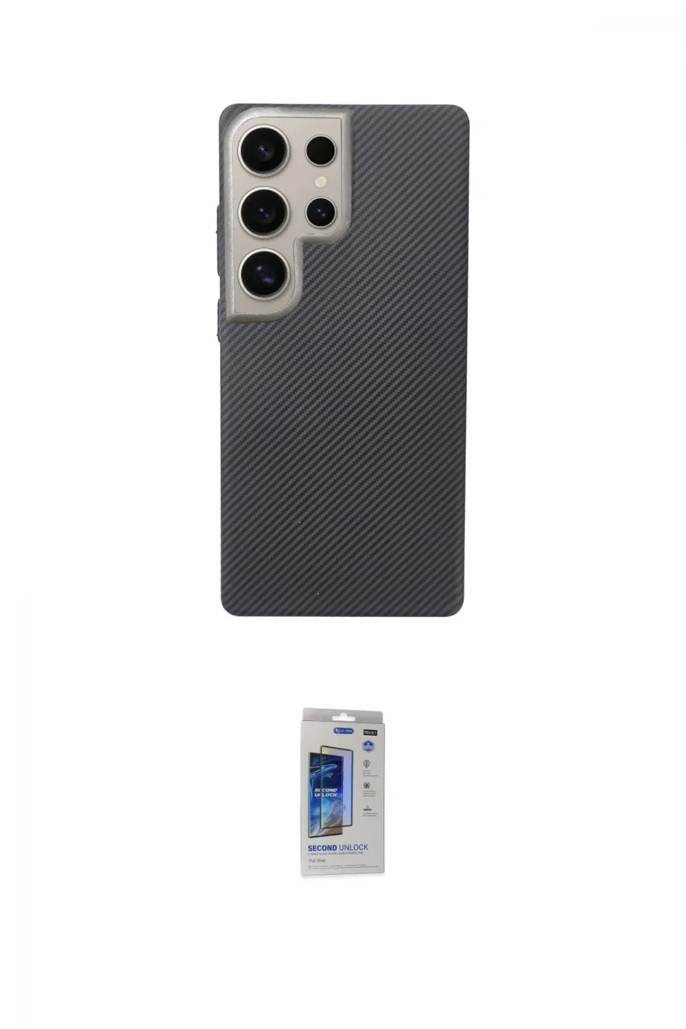 ieg™ Galaxy S24 Ultra Kılıf Eksen Prime - Siyah Durable Full Glue Curved Hayalet Cam