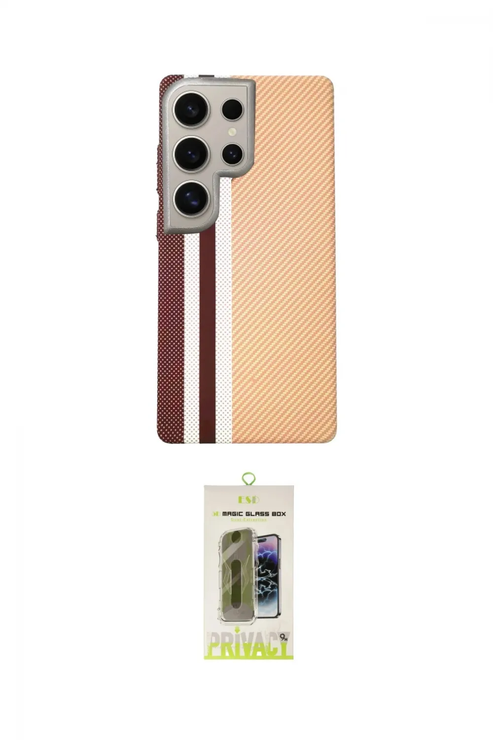 ieg™ Galaxy S24 Ultra Kılıf Eksen Prime - Siyah Joko Magic 5D Hayalet Cam