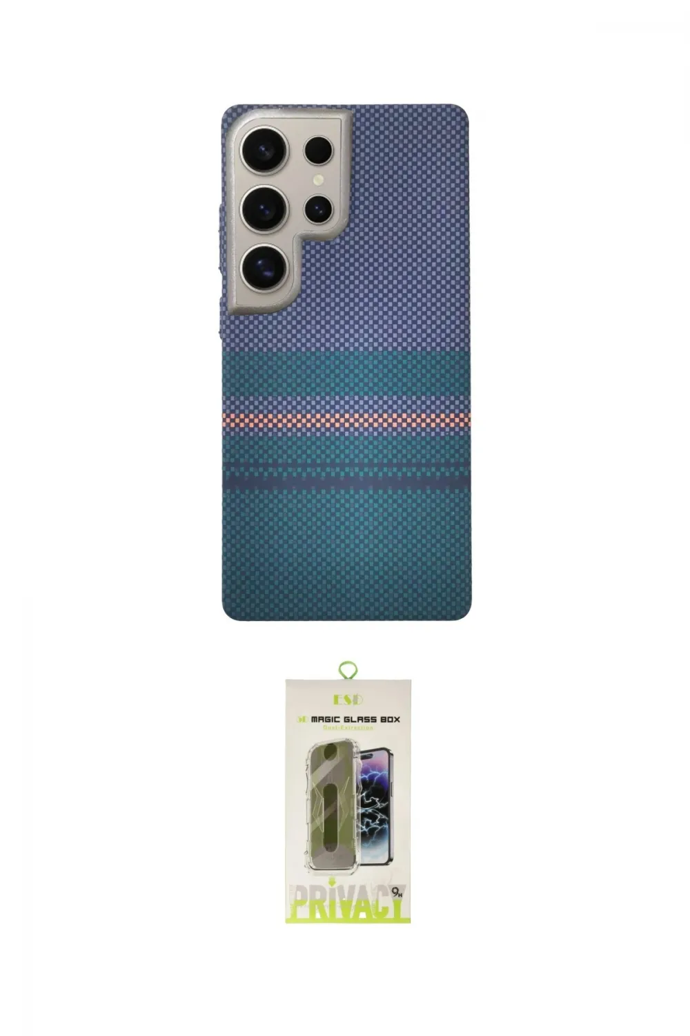 ieg™ Galaxy S24 Ultra Kılıf Eksen Prime - Siyah Joko Magic 5D Hayalet Cam