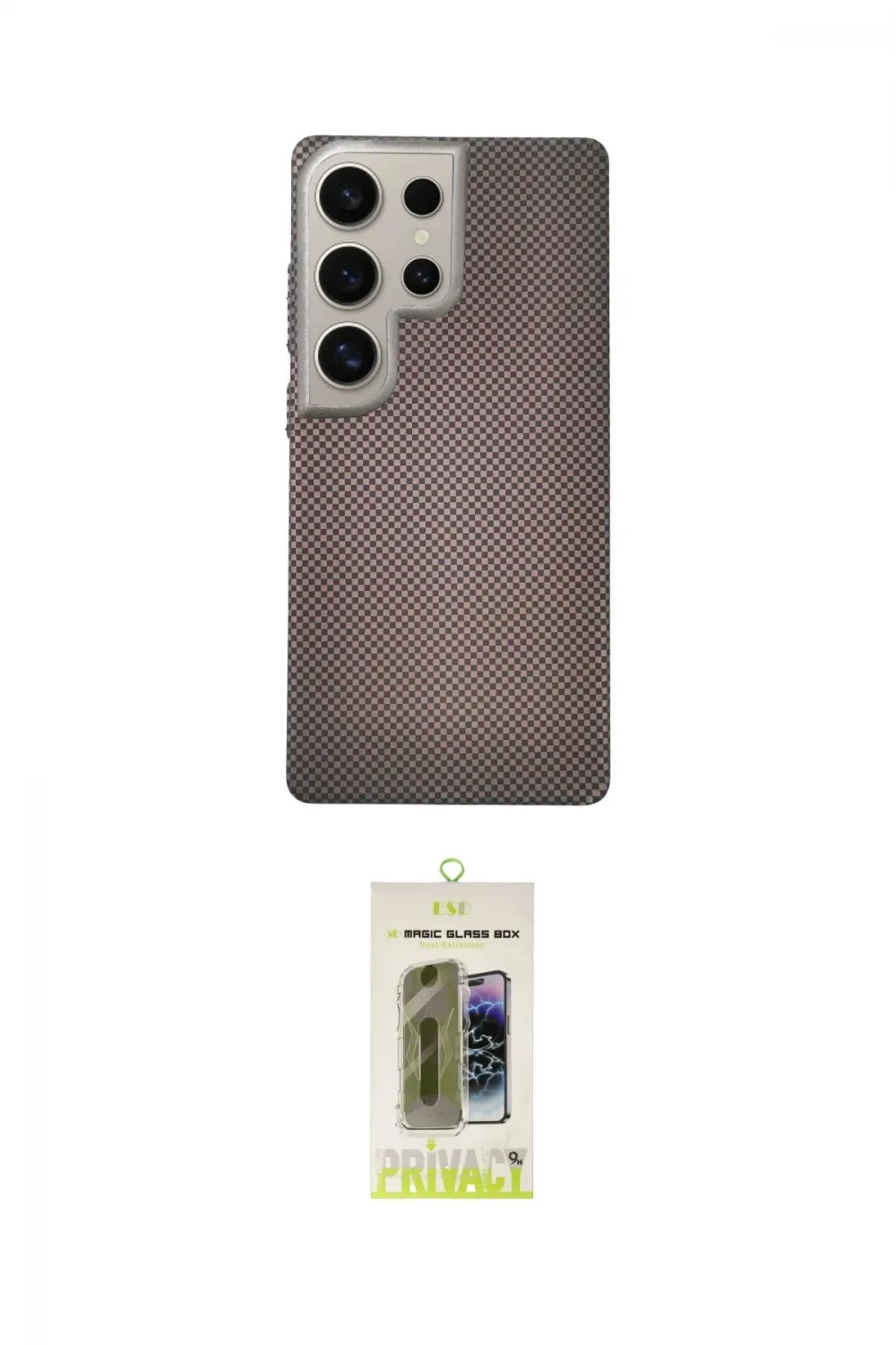 ieg™ Galaxy S24 Ultra Kılıf Eksen Prime - Siyah Joko Magic 5D Hayalet Cam