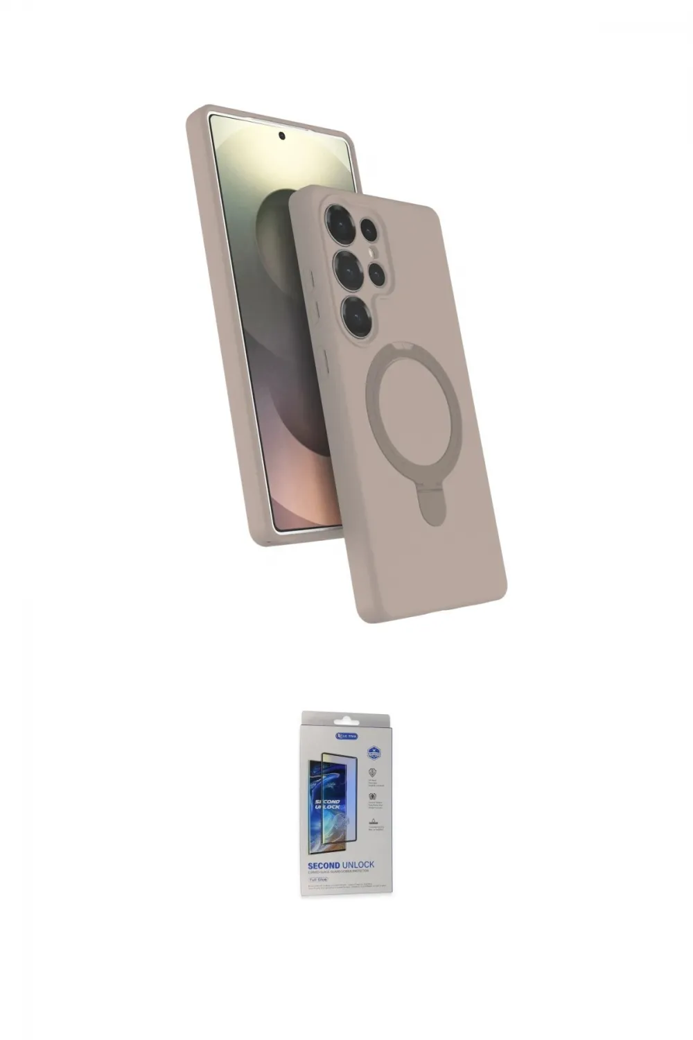 ieg™ Galaxy S24 Ultra Kılıf İz Işık Koleksiyonu - Siyah Durable Full Glue Curved Cam